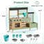 Kids Wooden Outdoor Mud Kitchen Playset With Plant Growing Box, Removable Sink, Oven, Stove & Kitchen Accessories, Pretend Play Kitchen For Backyard And Garden