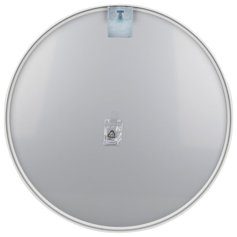 Miroir mural rond Gallen, 24 po x 24 po, Blanc