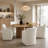Upholstered Dining Chairs With Casters, Fully Assembled Barrel Back Armchair, Solid Wood Accent Vanity Chair For Dining Room Living Room-450845157