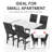 5-Piece Faux Marble Dining Table Set with Velvet Chairs-31768850