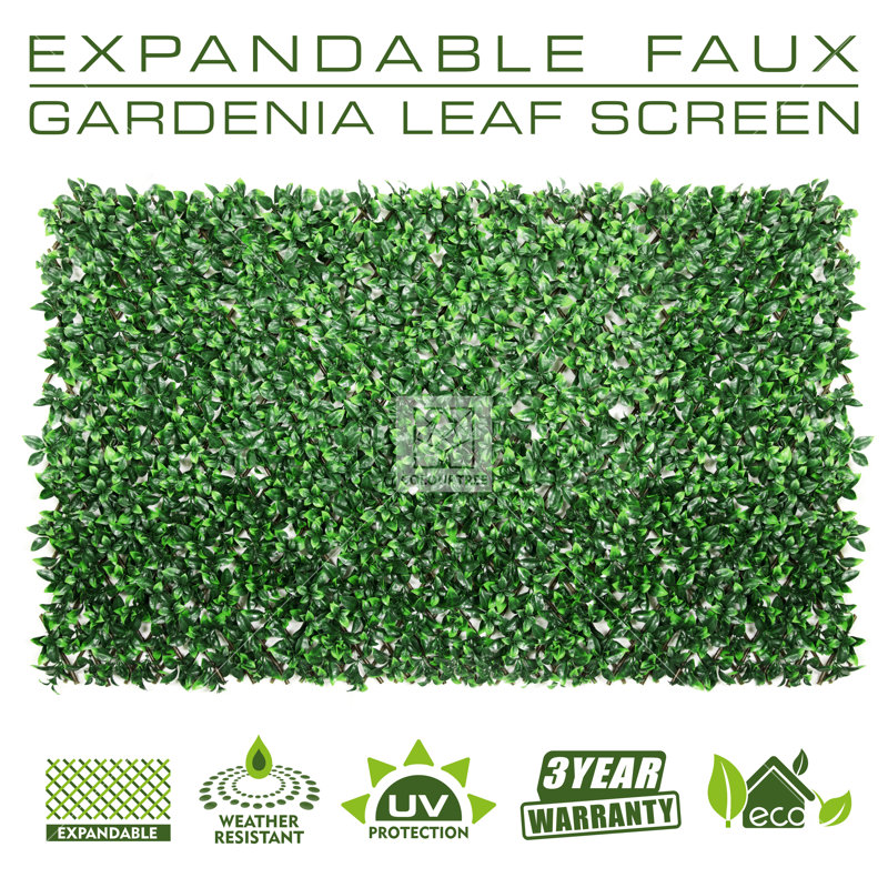 Double-Sided Expandable Ivy Leaf Trellis Privacy Fence 2-Pack