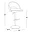 Tabouret de bar réglable avec pivot en métal chromé et tissu gris foncé avec repose-pieds rond en T - ensemble de 2-1115873033-1115873034