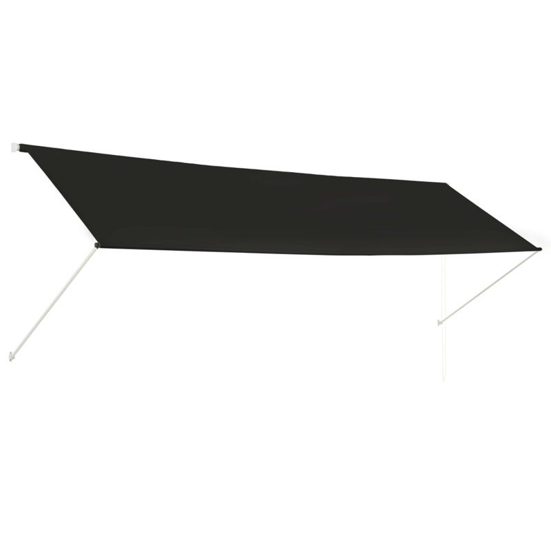 Retractable Awning with Bradde Chain Sunshade Shelter for Patio Outdoor, 157.5" x 59.1", Anthracite