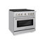 ZLINE 36 in. 5.2 cu. ft. 6 Burner Gas Range with Convection Gas Oven in Stainless Steel