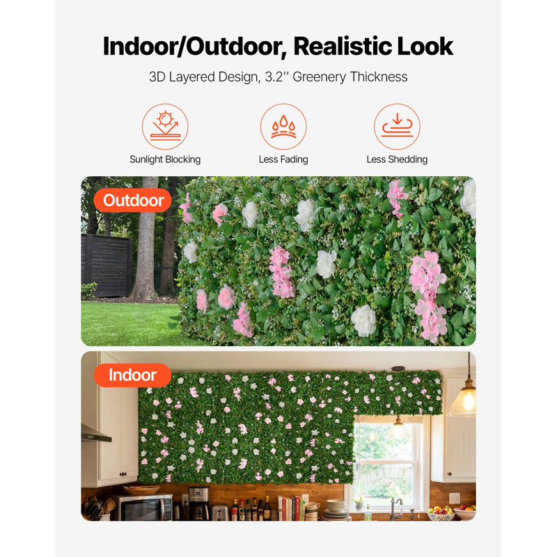 Artificial Silk Flower Wall