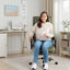 Chaise ergonomique en velours à haut dossier-367375803