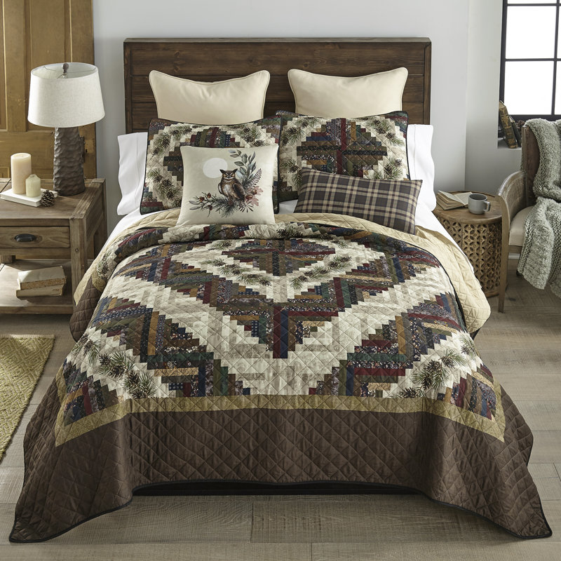 Donna Sharp Whitley Plaid Owl 2PC Decor Pillow Set