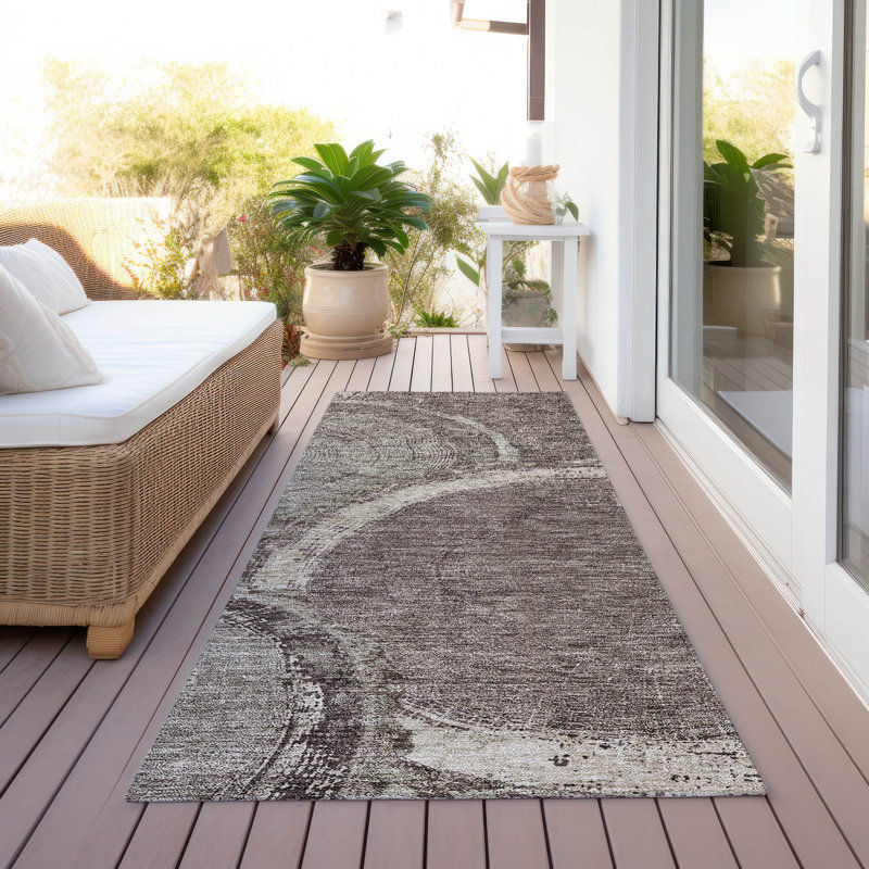 Alegandro Washable Abstract Indoor / Outdoor Rug, Runner 2'3" x 7'6"