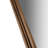 1 Piece Scalloped Wood Wall Mirror,Brown
