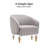 33'' Wide Modern Barrel Accent Chair-264710696