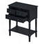 Console étroite, table de canapé mince avec trois tiroirs de rangement et tablette inférieure, table de couloir-933877661