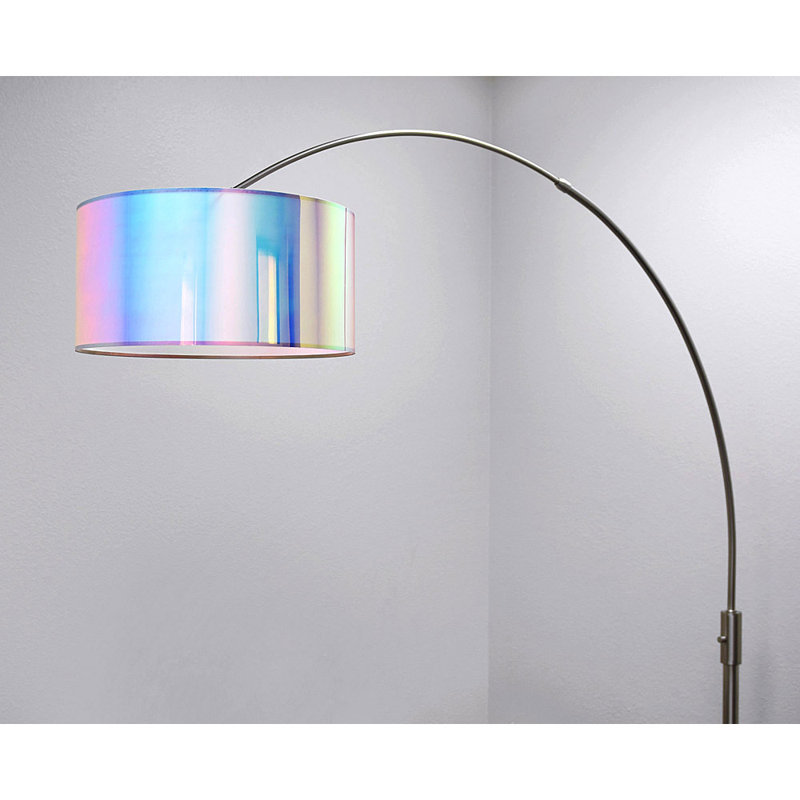 Lampe sur pied arquée 82 po Garris, Irisé, Nickel brossé