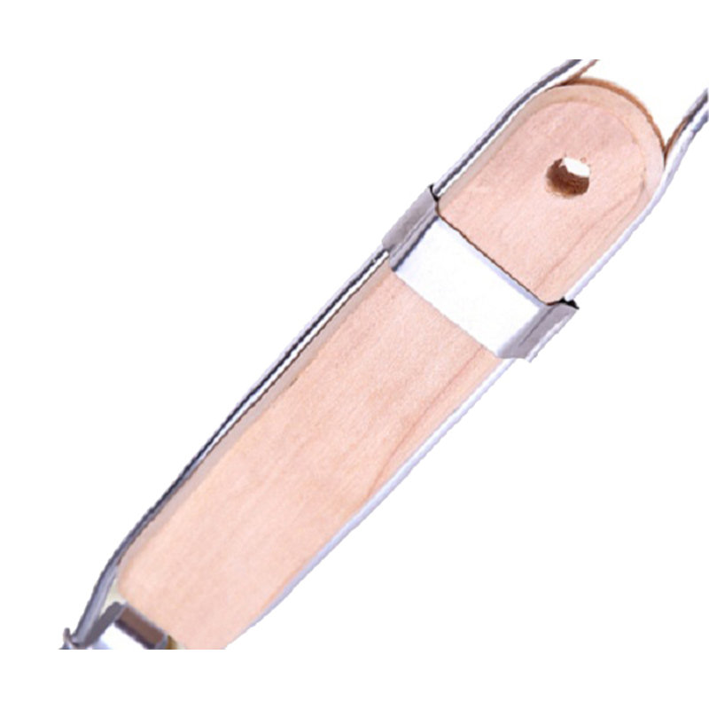 Stainless Steel Pasta Strainer with 9" Wooden Handle