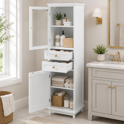 Uiket 63" Bathroom Cabinet with Adjustable Shelves