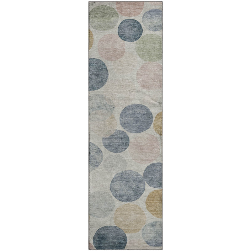 Premium Machine Washable Jakiyra AMF1898 Geometric Rug, Runner 2'3" x 7'6"