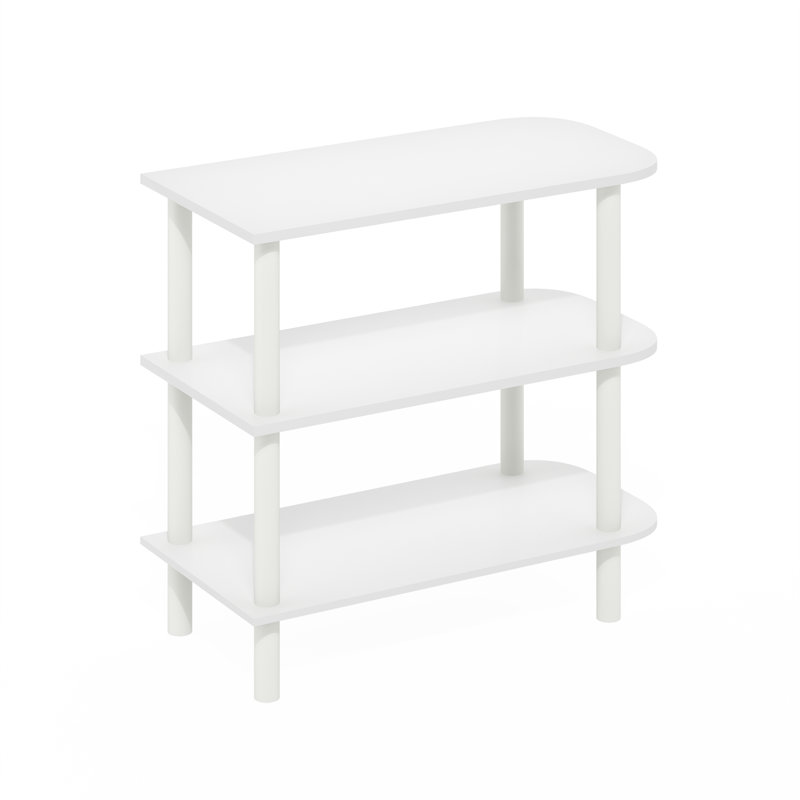 Creekside 23-Inch 3-Tier Curved Freestanding Shoe Rack Storage Organizer, White