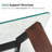 Rodeny 29 L x 55 W Glass Dining Table,Modern Clear Water Rippled Glass Kitchen Table 