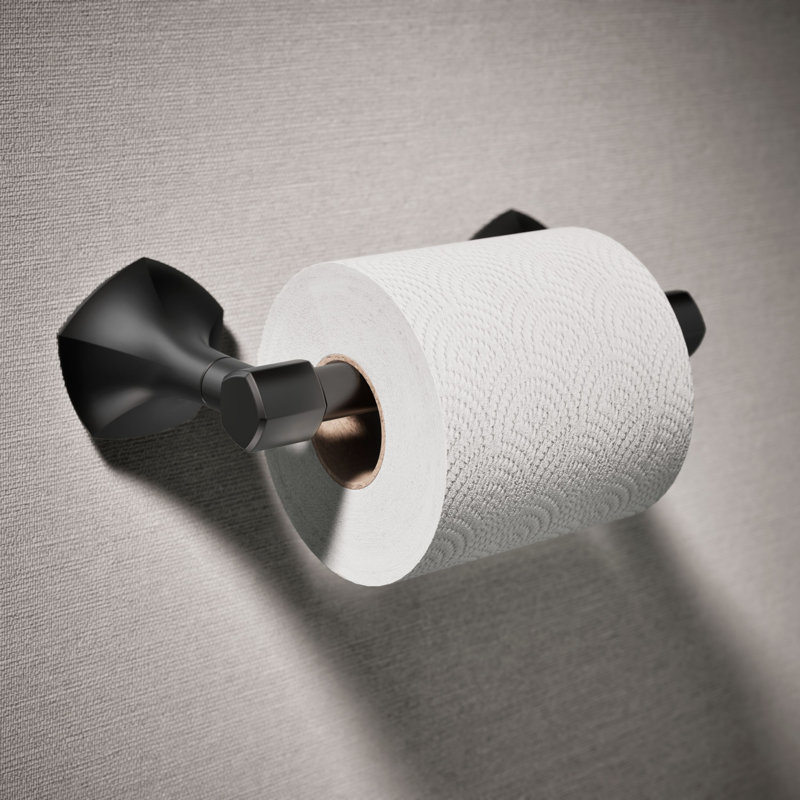 Occasion Pivoting Toilet Paper Holder, Matte Black