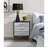 Black, Silver & Gold Finish Nightstand