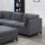 Ensemble de canapé modulaire en tissu de chenille gris cendré pour salon et canapé modulaire 3X