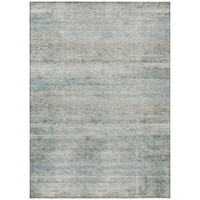Machine Washable Indoor/Outdoor Colman ACN2154 Striped Rug