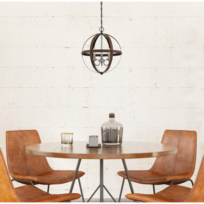 3 - Light Dimmable Geometric Chandelier