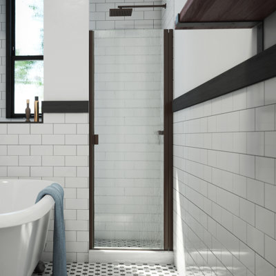 RD Swinging 32" W x 64" H Semi-Frameless Shower Door