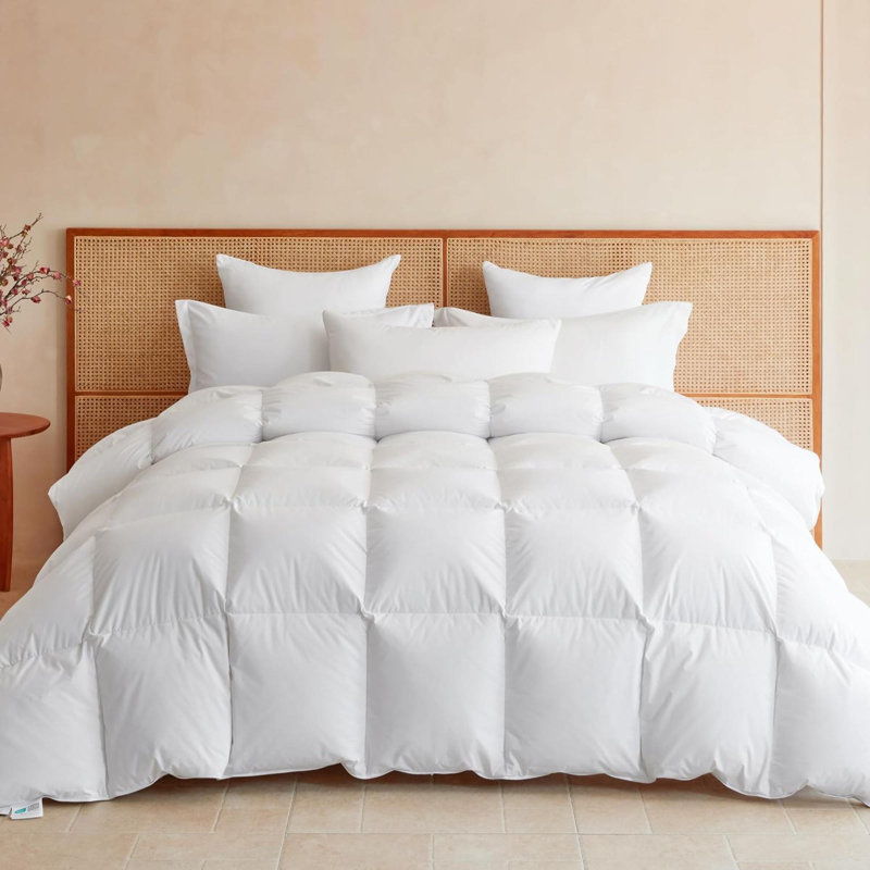 Édredon en plumes de luxe Luxury, Blanc, Très grand lit