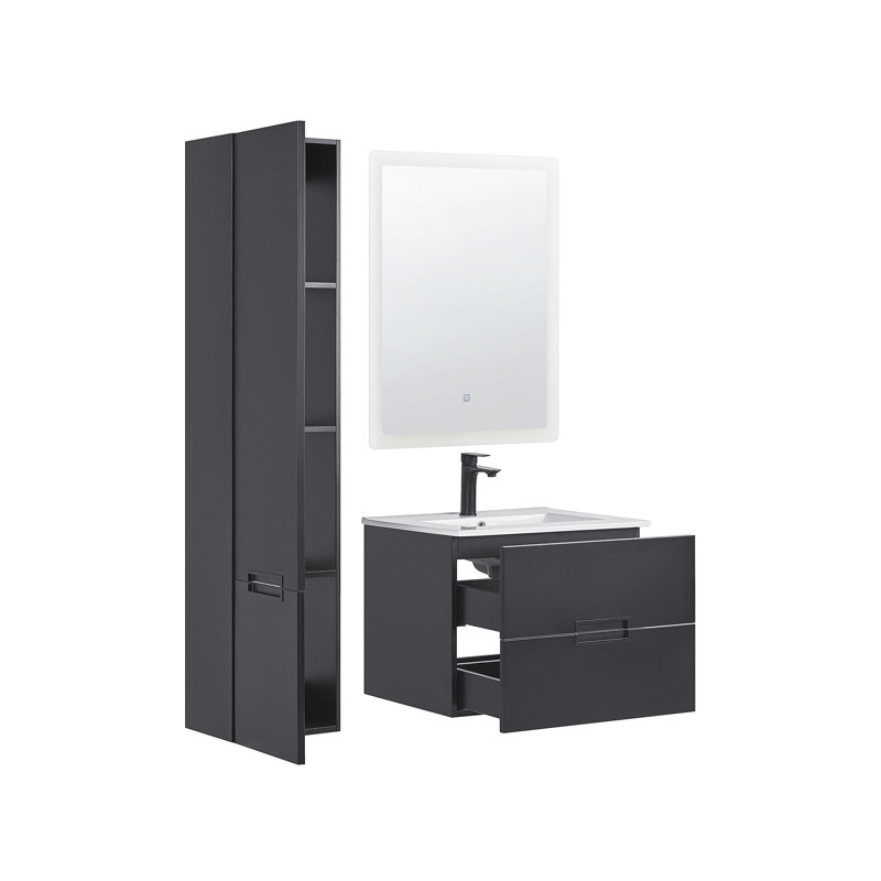 Lamarcus Bathroom Storage Furniture Set, Black