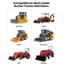 Fourches à palettes robustes à pince pour tracteur - capacité de 2000 lb, barre stabilisatrice réglable, pieds de fourche de 60 pouces, noir et orange-2140276637
