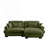 Over Size Modern Two-Seater Sofa With Ottoman-590428402