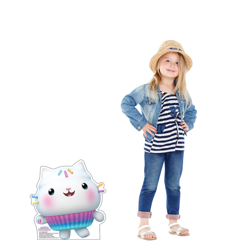 14'' Multicolor Cardboard Cakey Cat Standup