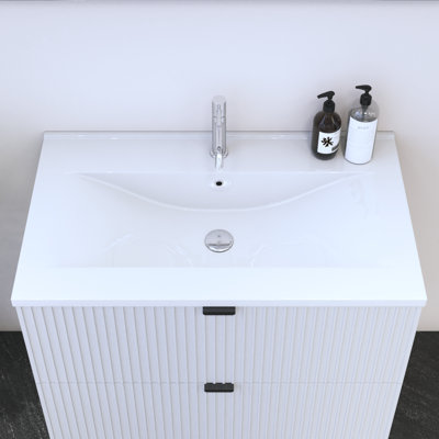 31.9'' Ceramic Single Bathroom Vanity Top with Sink