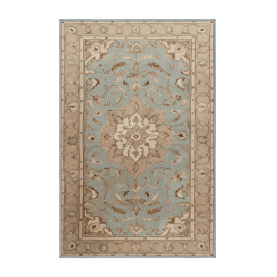 Tapis gris Tabriz lavable à la machine