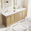 Meuble-lavabo autoportant l 80 po x H 34,2 po avec comptoir en marbre de culture blanc et lavabo, chêne-882765240-886710579-886710604