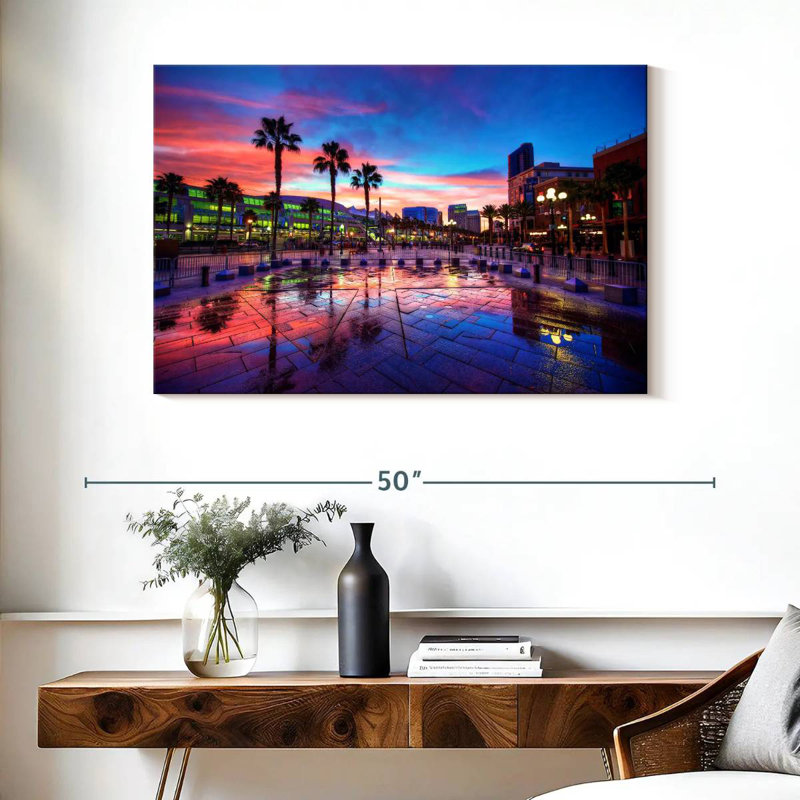 Coucher de soleil Sirecc San Diego, H 26 po x l 39 po