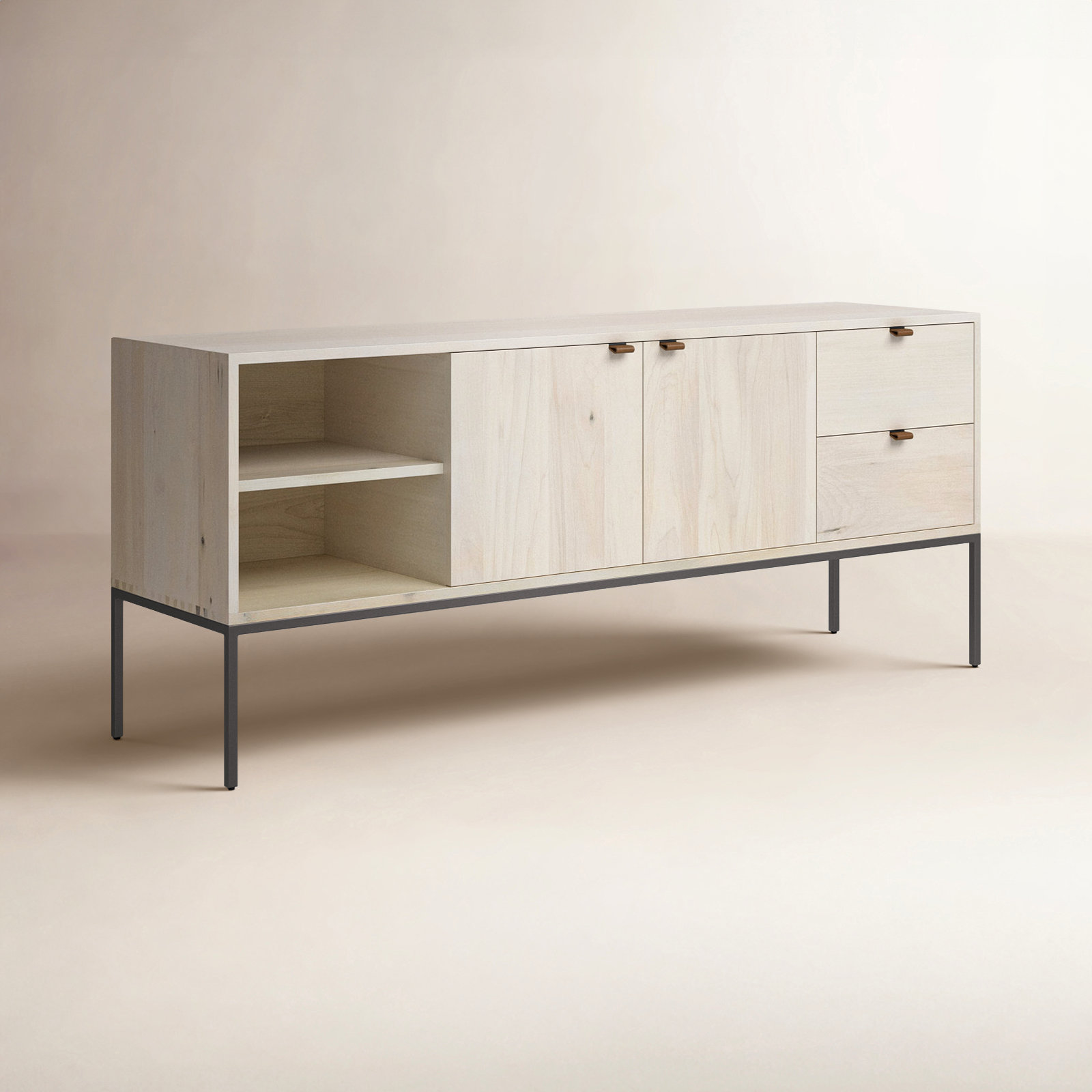 Loki 69'' Media Console, Dove Poplar