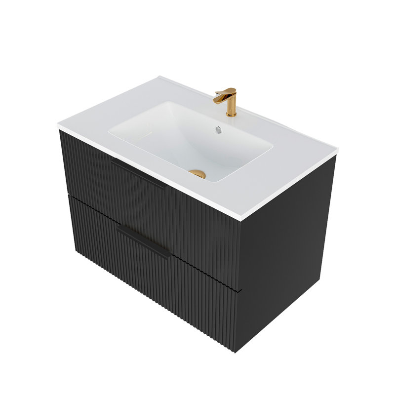 Meuble-lavabo 30 po avec lavabo en céramique, 30"