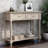 Traditional Design Console Table with Two Drawers and Bottom Shelf-1367724305
