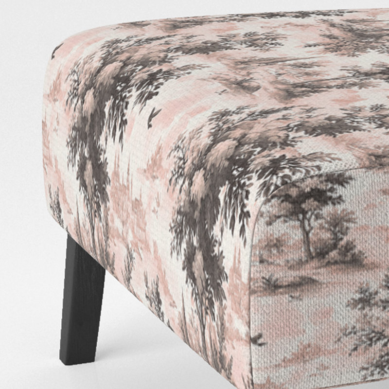 Fauteuil de chambre French Country - Fauteuil de chambre rose rosé, Pantoufle sans accoudoirs