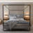 Upholstered Metal Canopy Bed-862300151-856990018