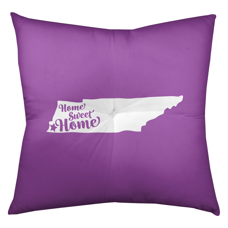 Coussin Sweet Home, 30 po x 30 po, Violet, Memphis