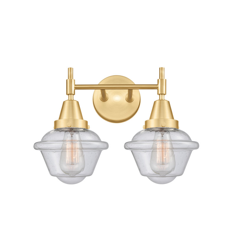 Gayle 2 - Light Dimmable Vanity Light, Matte White, Bulb Not Included, Brushed Brass