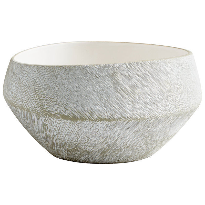Bol décoratif en céramique Selena, H 6,25 po x l 11,5 po x P 11,5 po