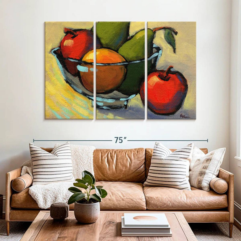 Yarlin bol de fruits nature morte II, H 42 po x l 65 po