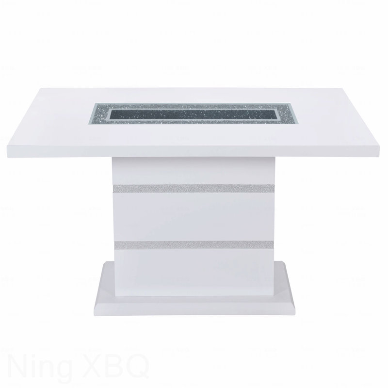 White Dining Table Solid Wood