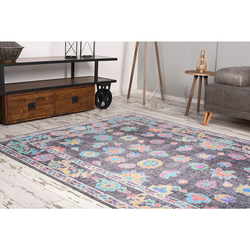 Luxurious Machine Washable Carpet, 100% Polyester, 7.5 x 10.8 Feet | Pile Height: 0.2 Inches, 1850 g/m² | Recycled Poly Cotton Underside, Easy Care, Perfect for Living Room & Bedroom, Soft & Durable Design