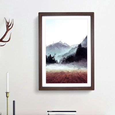 Fog over Luttach in Italy - Framed Print