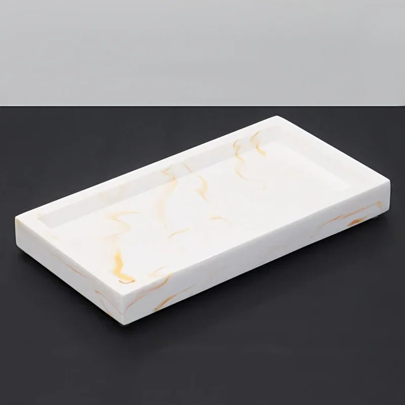 Tray - Bathroom Organizer White Small, Teal