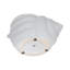 Décoration de jardin d'intérieur en forme de coquillage en céramique texturée en forme de coquillage - 6 po - blanc